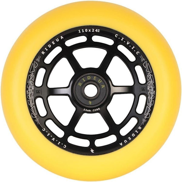 UrbanArtt Civic 110 Wheel Yellow Black