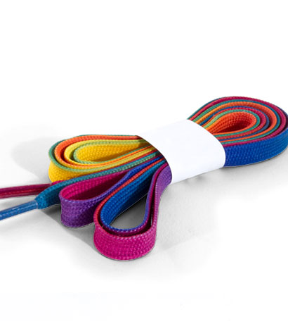 Rio Roller Laces 155 Rainbow
