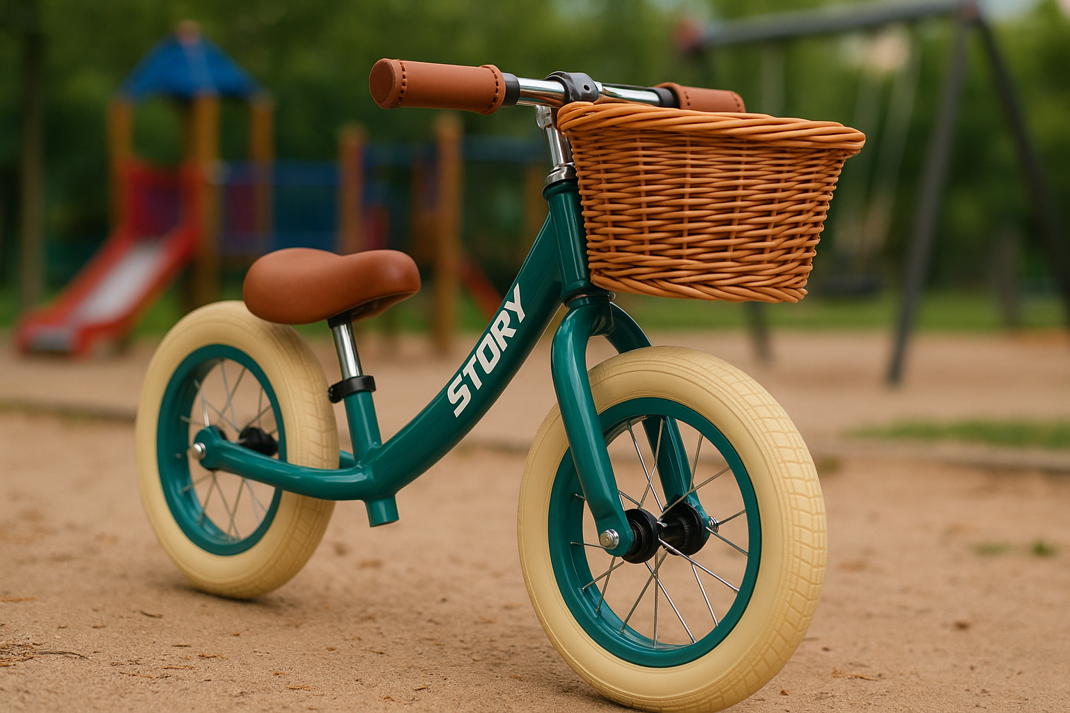 Loopfiets Retro Story AquaGroen 2+