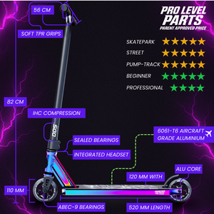 DDS Stuntstep Neochrome Schwarz 82cm NL Marke