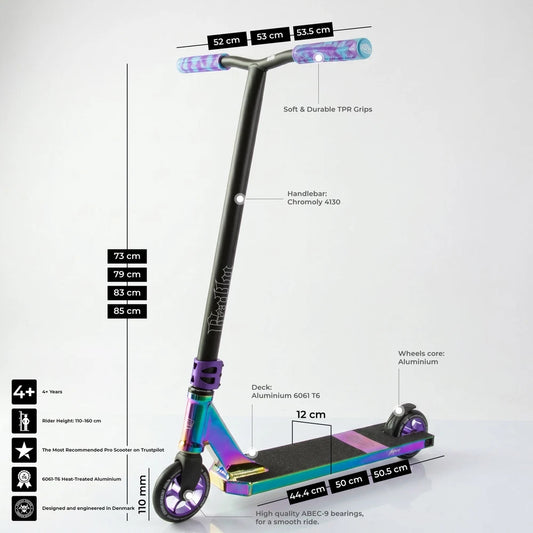 NKD Rally Stunt Scooter v4 Neochrome 83cm