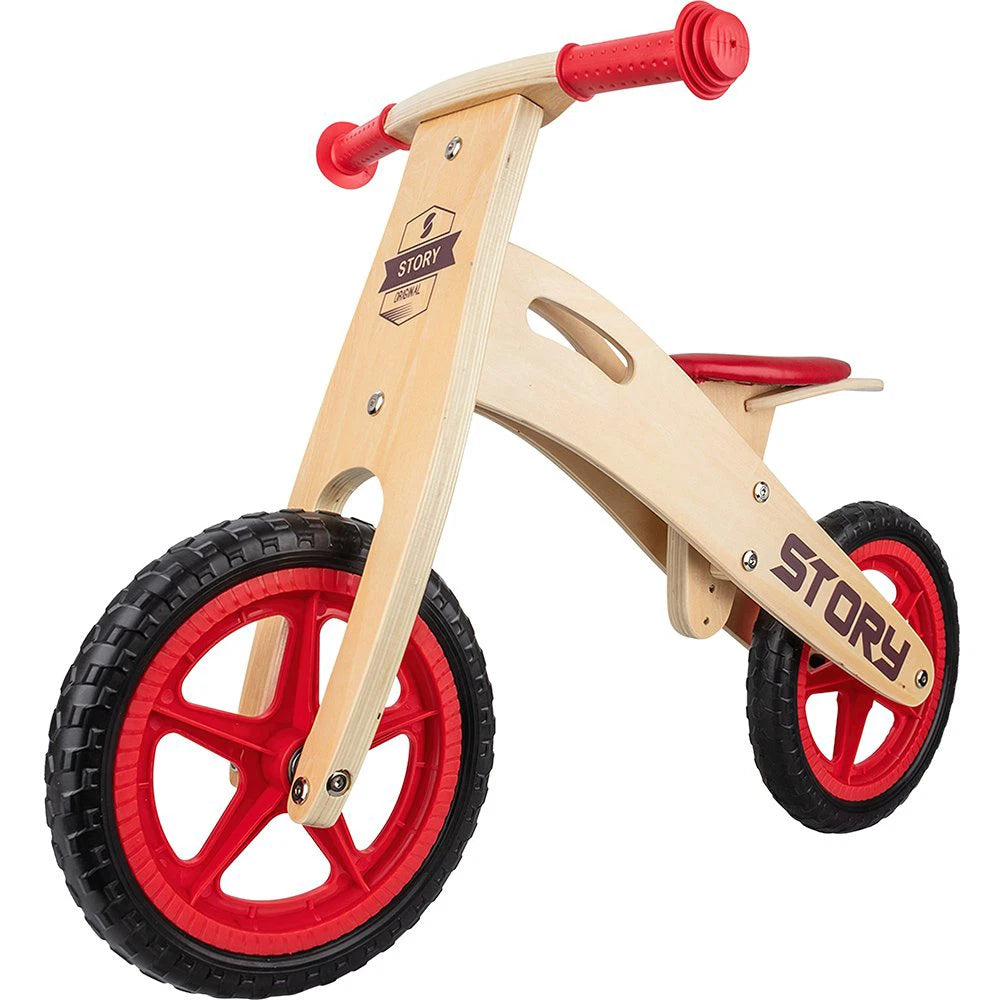 Loopfiets Hout Rood