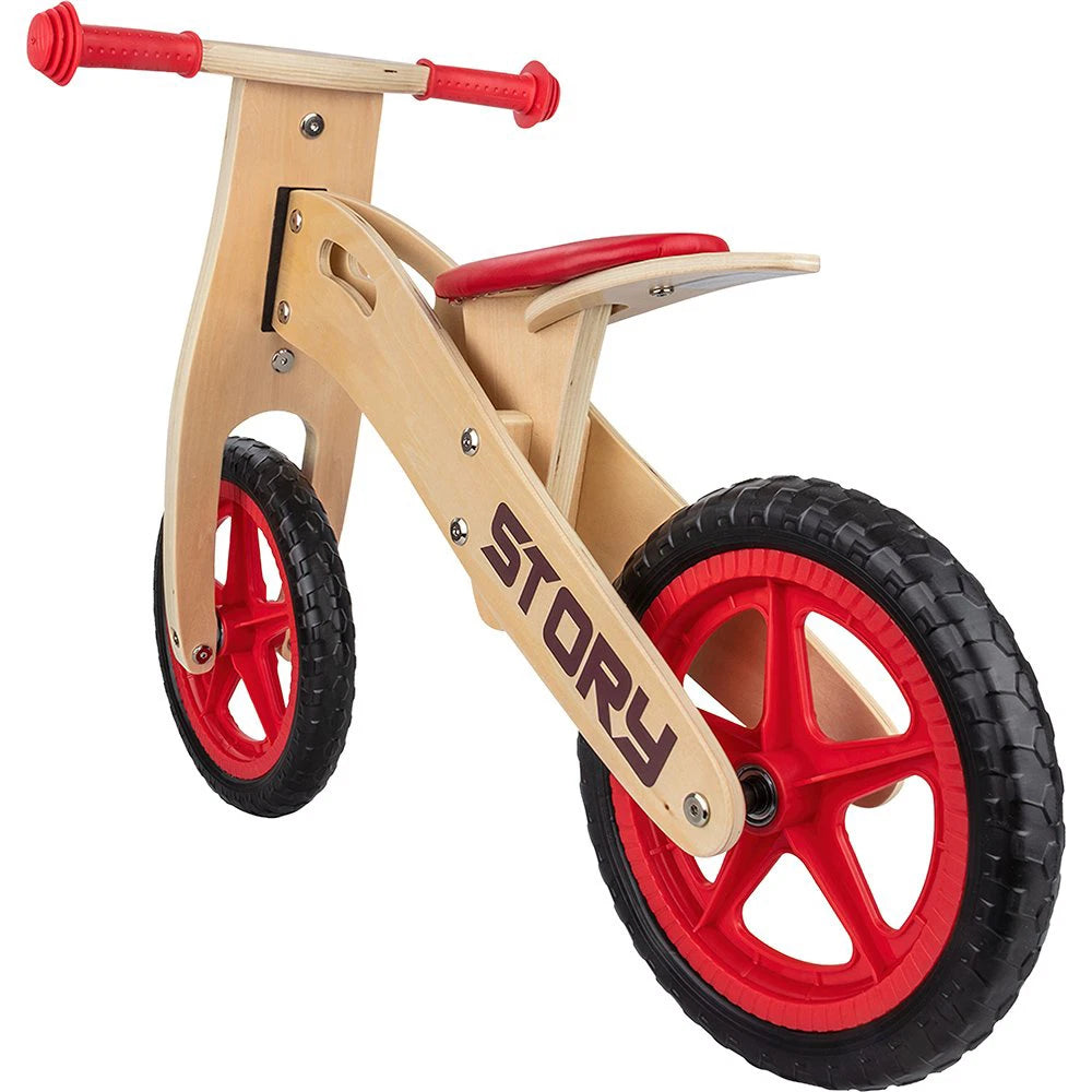 Loopfiets Hout Rood