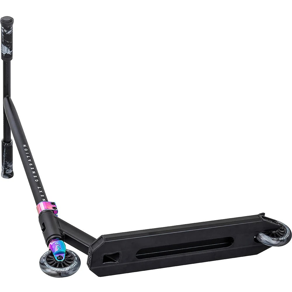 NKD Next Generation Stunt Scooter Schwarz Neo-Chrom-Details 79,5 cm