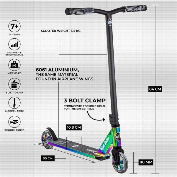 Story High Roller Stunt Scooter Neo-Chrom 84cm 