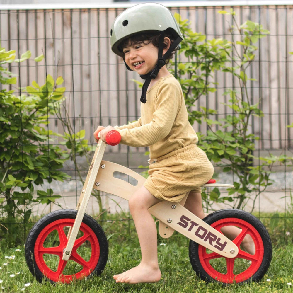 Loopfiets Hout Rood